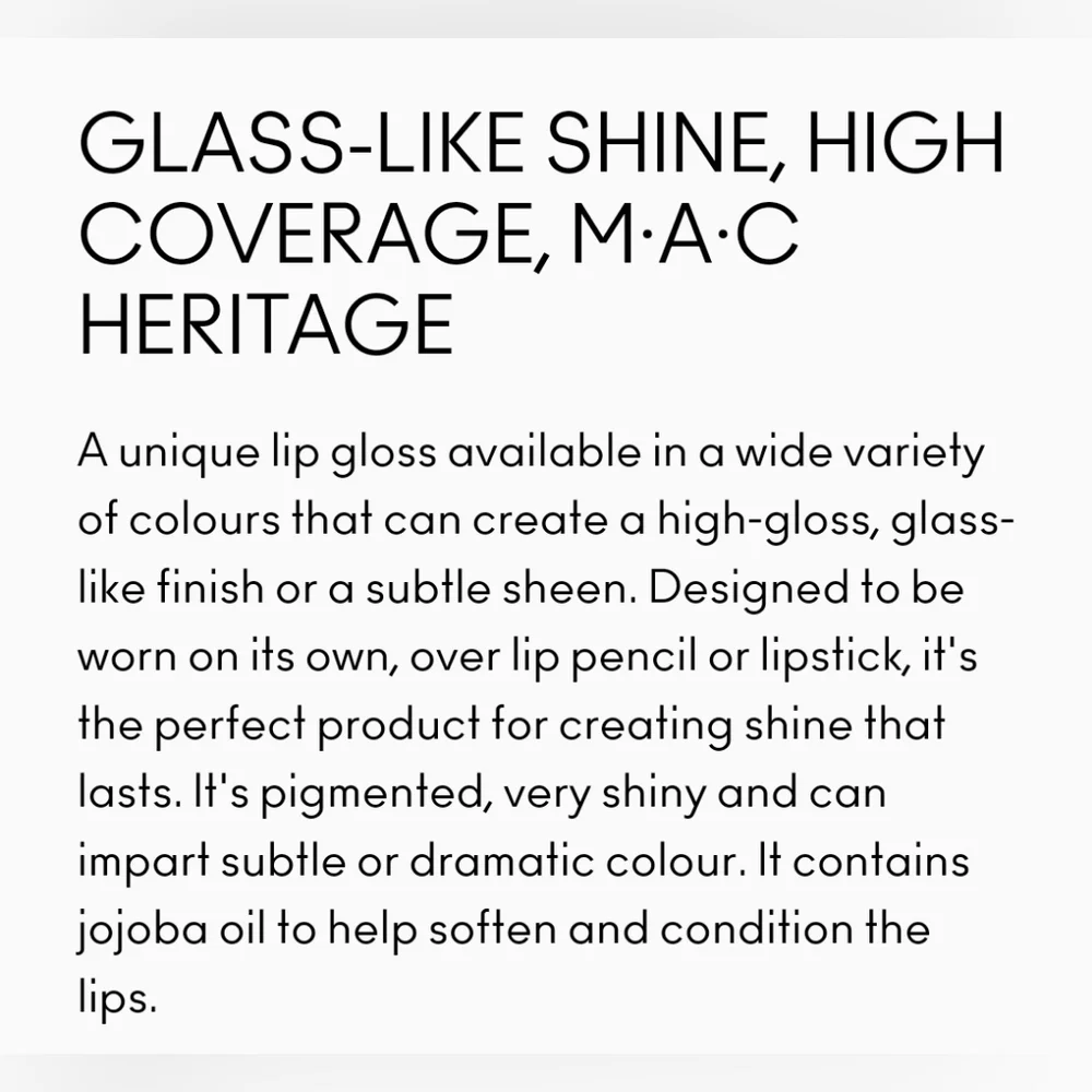 Mac Cosmetics Lipglass Lip Gloss Love Child Brand New in Box Authentic